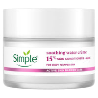simple Bizzico Active Skin Barrier Care Soothing Water Crème 40G | with 15% Skin Conditioners & Organic Aloe Vera |Soothes Skin, Supports Skin Barrier Health