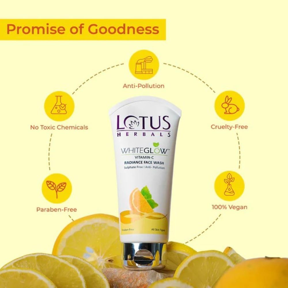 Lotus Herbals WhiteGlow Vitamin-C Gel Cream_50g + Face Wash_100g + Face Serum_30ml (Set Of 3)