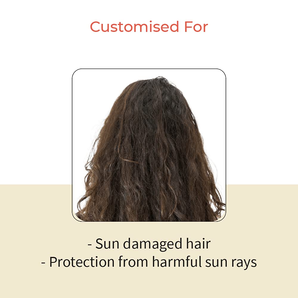 Vedix Leave In Conditioner, Customised Ayurvedic Paristar Super Shield Sun Block, For Sun Damaged and Dry Hair, Decreases Frizz, Moisturizes and repairs dull hair With Argan + Jojoba + Almond - 50ml