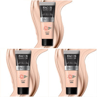FACESCANADA All Day Hydra Matte Cream Foundation-Mini|3-In-1 Foundation + Moisturizer + Spf 30|24 Hr Aloe Hydration&Vitamin C|10Hr Long Wear|Medium To High Buildable Coverage|Rose Ivory,15Ml,1 Count
