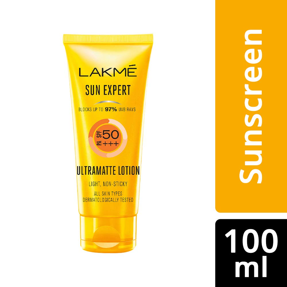 Lakmé Sun Expert SPF 50 Ultra Matte Lotion, 100 ml and Lakmé Blush & Glow Kiwi Freshness Gel Face Wash, with Kiwi Extracts, 100g