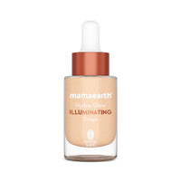 Mamaearth Hydra-Glow Illuminating Drops With Vitamin C & Hyaluronic Acid - 15Ml | All Skin Type Multi-Purpose Primer Drops |Light Moisturizes Skin | Gives Non-Greasy Dewy Finish