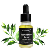 EcoBerry Neem Tamanu Anti Acne Serum for Oily & Acne Prone Skin, Blemishes, Moisturizing, Organic, Natural, Paraben Free, Preservative Free, Vegan
