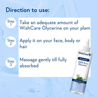 WishCare Unscented Glycerine - 100% Pure & Vegan 250gm