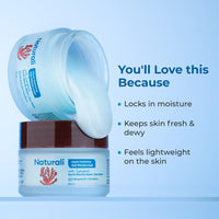 Naturali Aqua Hydrating Gel Moisturiser | With Superfoods Earth Marine Water & Sea Algae | Locks Skin Moisture | Keeps Skin Fresh & Dewy | Paraben-free | For Normal to Dry Skin | Lightweight, Absorbs Quickly | Best Hydrating Moisturiser | 50ml