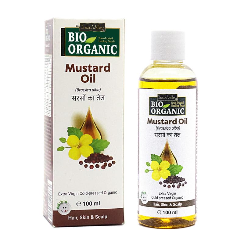 INDUS VALLEY 100% Natural Cold Pressed (Mustard Carrier Oil (100ml))