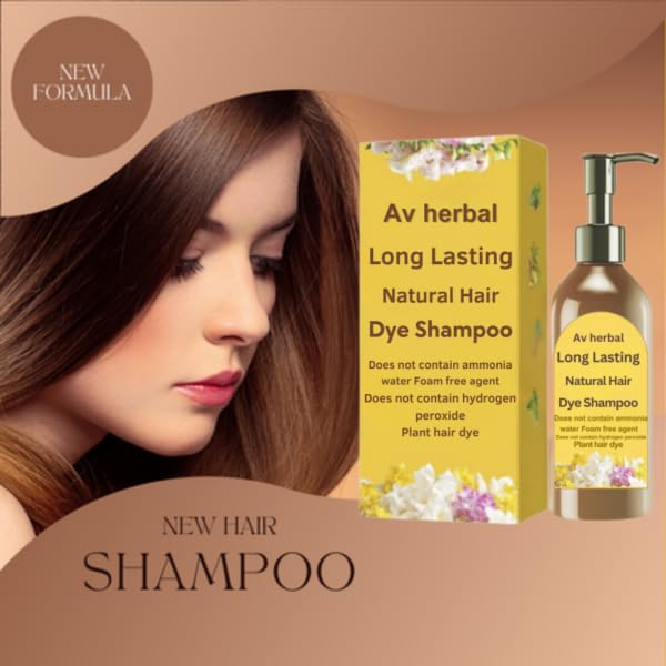 AV Herbal International Hair Dye Shampoo | Natural Black Hair Color | 3-in-1 Color, Cleanse & Nourish | 300ml (1)
