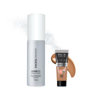 FACESCANADA Waterproof Fix & Finish Kit | Makeup Fixer (50Ml) + Warm Sand All Day Hydra Matte Mini Foundation (15Ml) | Makeup Kit For Women (Combo Pack Of 2)