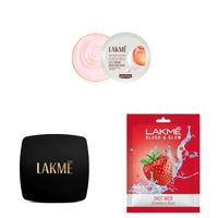 LAKMÉ Peach Moisturizer, Matte Compact, Strawberry Mask