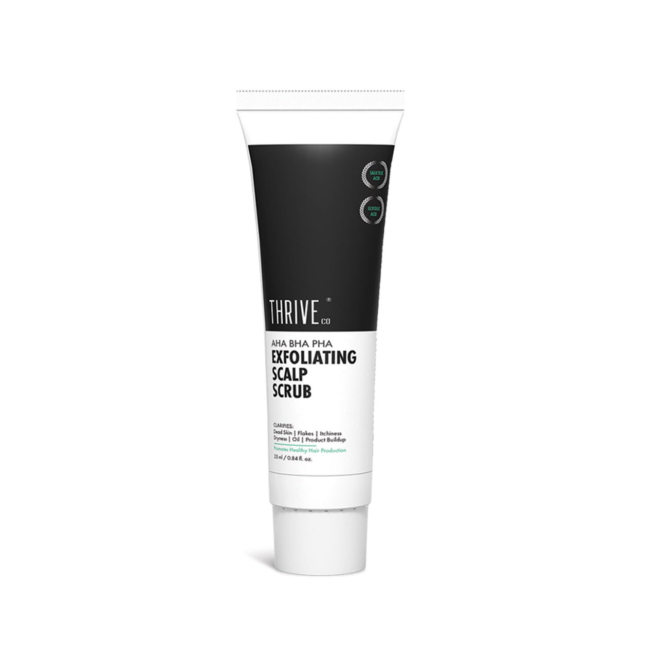 ThriveCo AHA BHA PHA Exfoliating Scalp Scrub | Promotes Hair Growth, Clears Dandruff, Dead Skin, Oil & Product Buildup | Works on Dry, Flaky & Itchy Scalp | For Men & Women | Travel-Friendly | 25ml