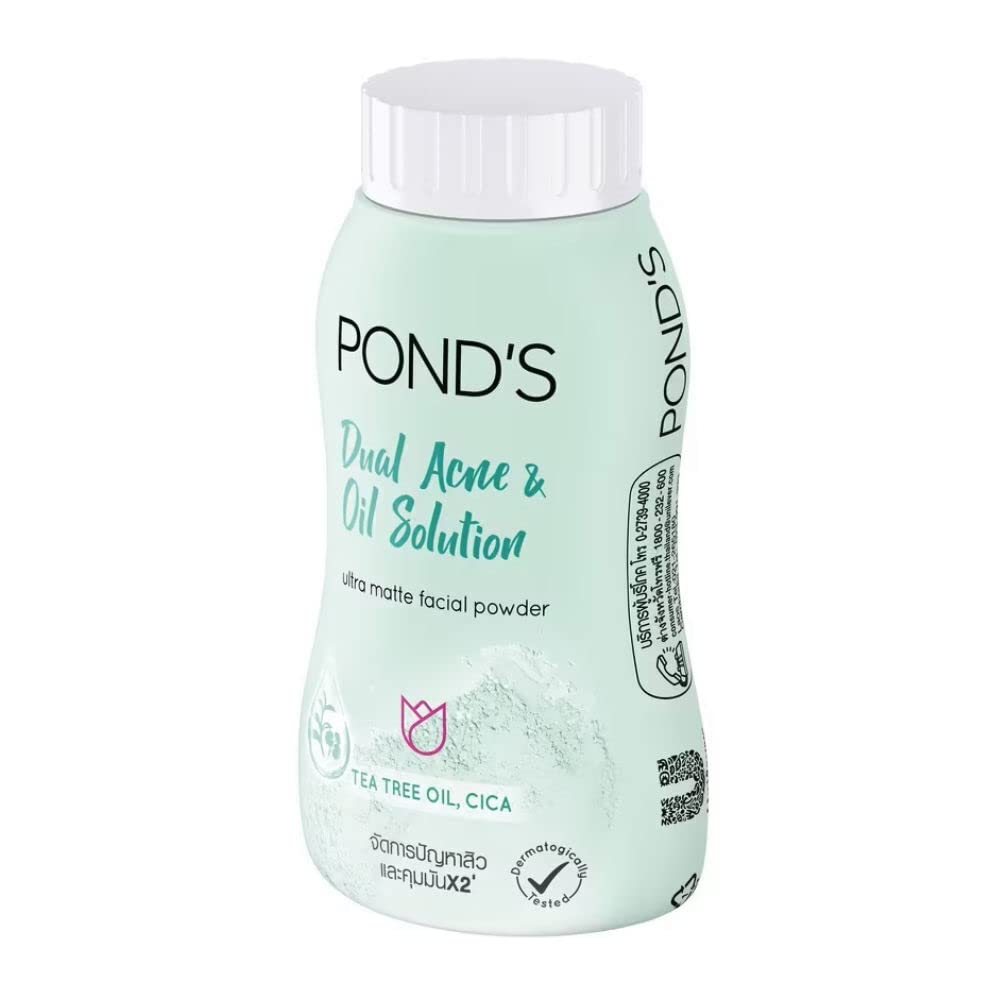 POND'S Dual Acne & Oil Solution Ultra Matte Facial Powder 50 gm (Tea Tree Oil, CICA)