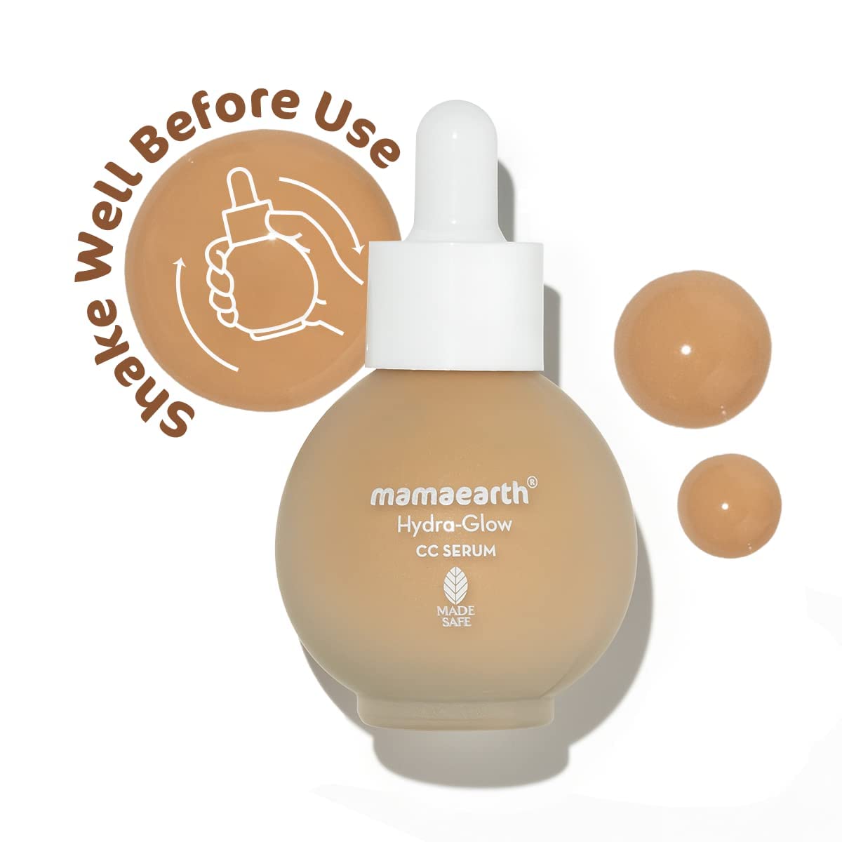 Mamaearth Hydra-Glow CC Serum with Vitamin C & Hyaluronic Acid - Honey - 30 ml | Hydrates Skin | Natural Coverage| SPF 30