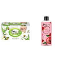 Pears Naturalé Aloe Vera Detoxifying Soap Bar, 125 g (Pack of 3) And Pears Naturale Brightening Pomegranate Bodywash, 250 ml
