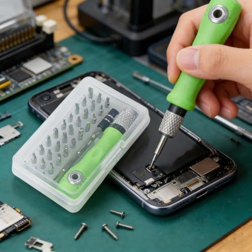 32 - in - 1 Multifunction Screwdriver Set - Household Home Repair Tool Kit,Precision Hand Tool with Interchangeable Bits for Repairs,Electronics,DIY Projects & Home Use