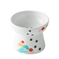 Necoichi Raised Stress Free Cat Food Bowl, Elevated, Backflow Prevention, Dishwasher and Microwave Safe, No.1 Seller in Japan! (Fuji Limited Edition, Large) Fuji Limited Edition