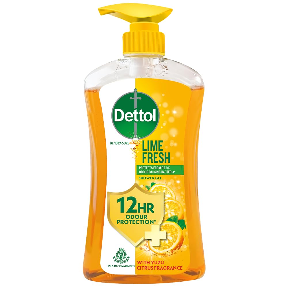 Dettol Lime Body Wash 500ml, Cool Gel, Honey Shower Gel