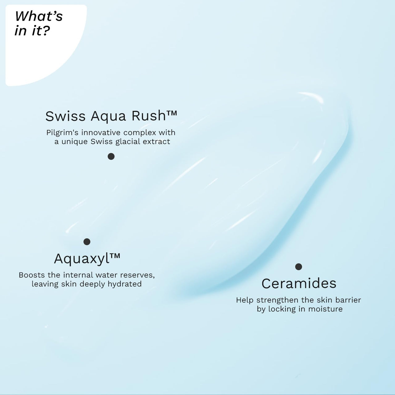 Pilgrim Swiss Aqua Rush™ Overnight Hydrating Face Cream| Crafted with powerful hydrators- Swiss Aqua Rush™, Aquaxyl™ & Ceramides | Overnight Intense Hydration | Fortifies skin barrier | 50g