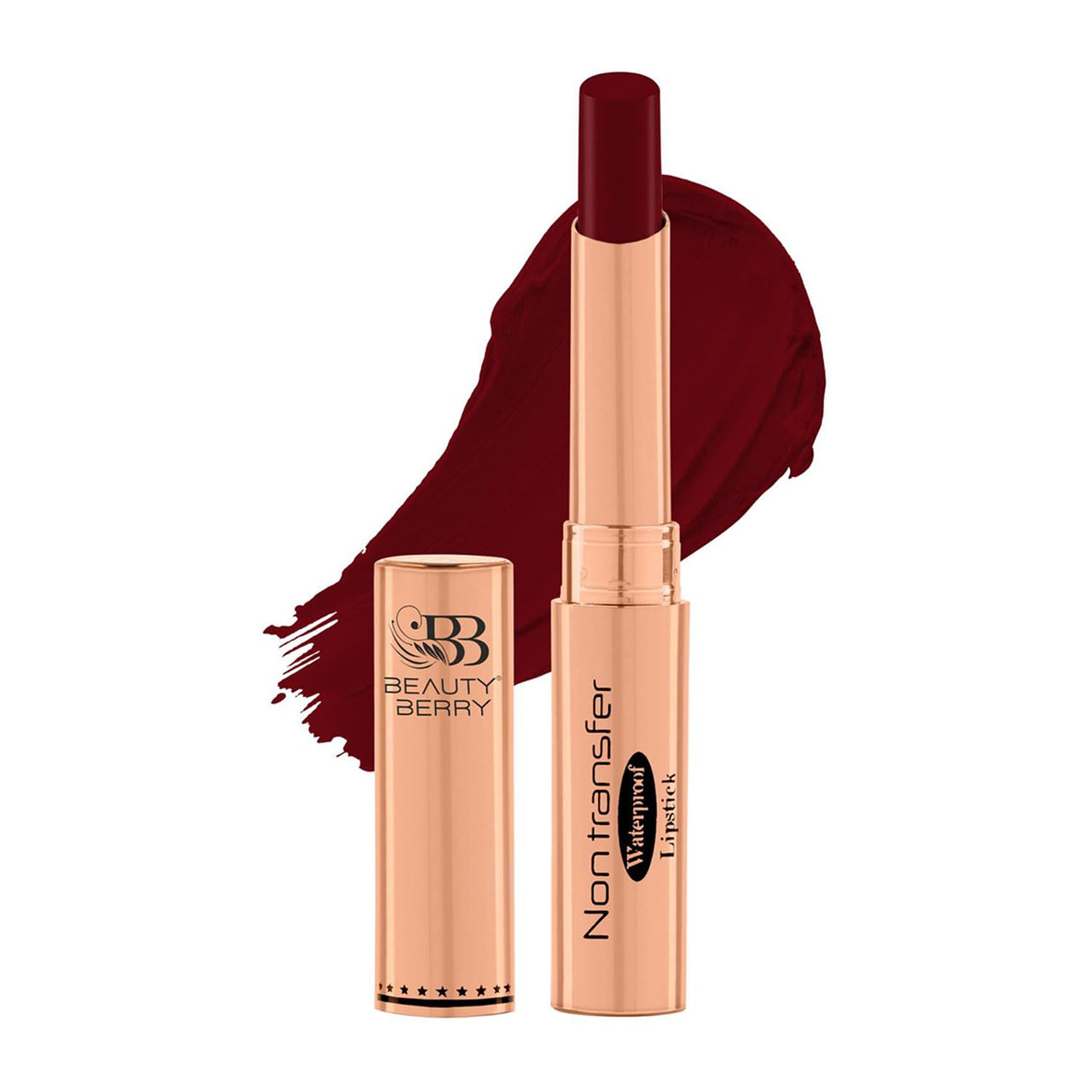 Beauty Berry Non Transfer Waterproof Lipstick, Long Lasting Smudge Proof Highly Pigmented Shades, (Pack of 1) (Royal Mehroon -09)