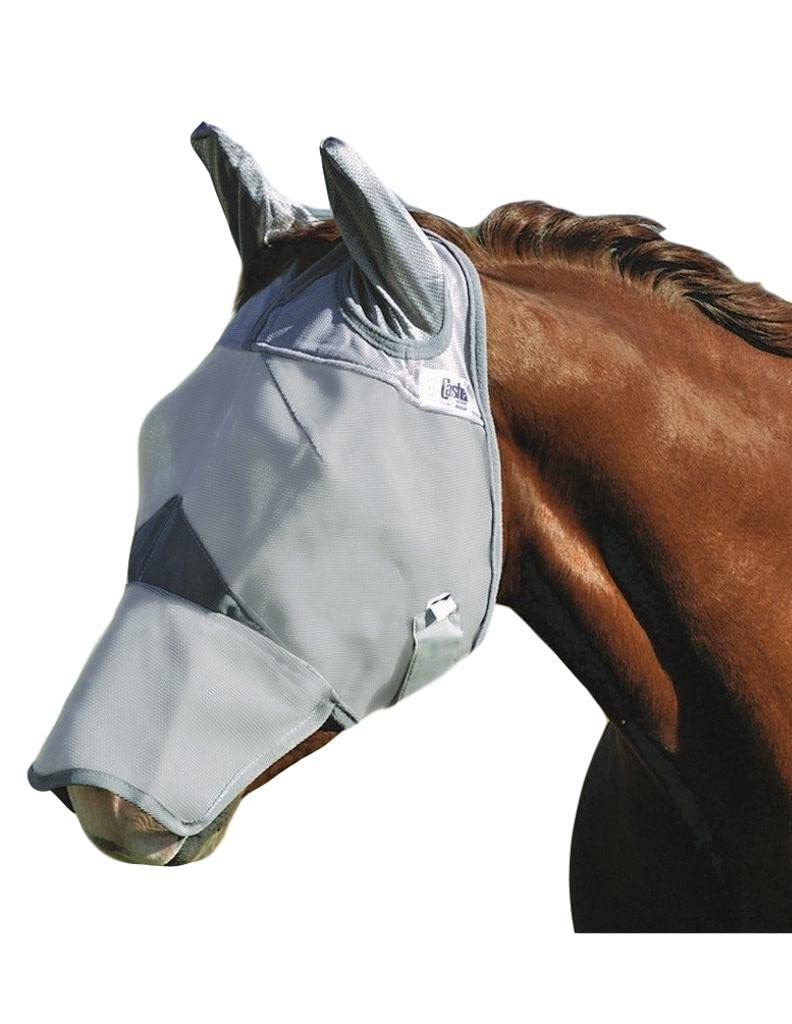 Cashel Crusader Horse Fly Mask Yearling/Large Pony Grey