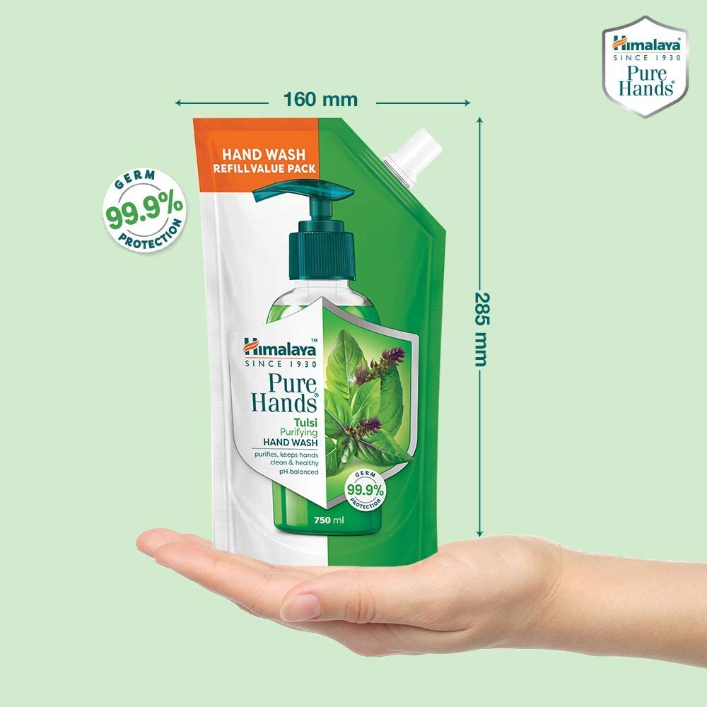 Himalaya Pure Hands Purifying Tulsi Hand Wash Pump 250 ml (Pack of 2)