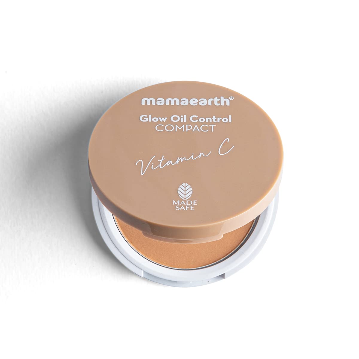 Mamaearth Glow Oil Control Radiant Compact Spf 30 With Vitamin C & Turmeric For 2X Instant Glow For Normal Skin- 9 G (Almond Glow), Brown