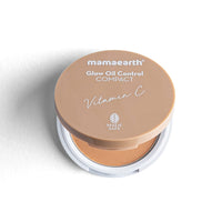 Mamaearth Glow Oil Control Radiant Compact Spf 30 With Vitamin C & Turmeric For 2X Instant Glow For Normal Skin- 9 G (Almond Glow), Brown
