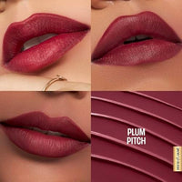 Lakmé 9to5 Lipstick, Hya Matte, with Hyaluronic Acid for hydrated lips, Plum Pitch 3.6gm