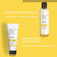 Deconstruct Daily Radiance Boosting Duo- Brightening Face Wash (100ml) + Brightening Face Moisturiser (50 g) | For Glowing and Radiant Skin | Anti Pigmentation Duo | Pack of 2