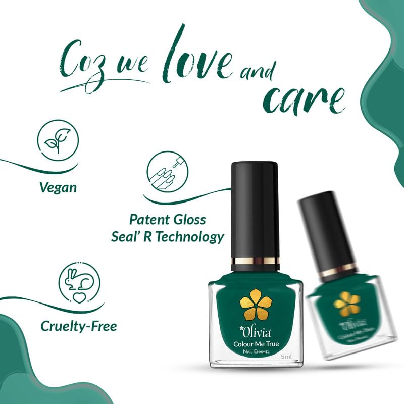 Olivia Nail Paint for Glossy Finish - 5ml (19 Ivy Green)