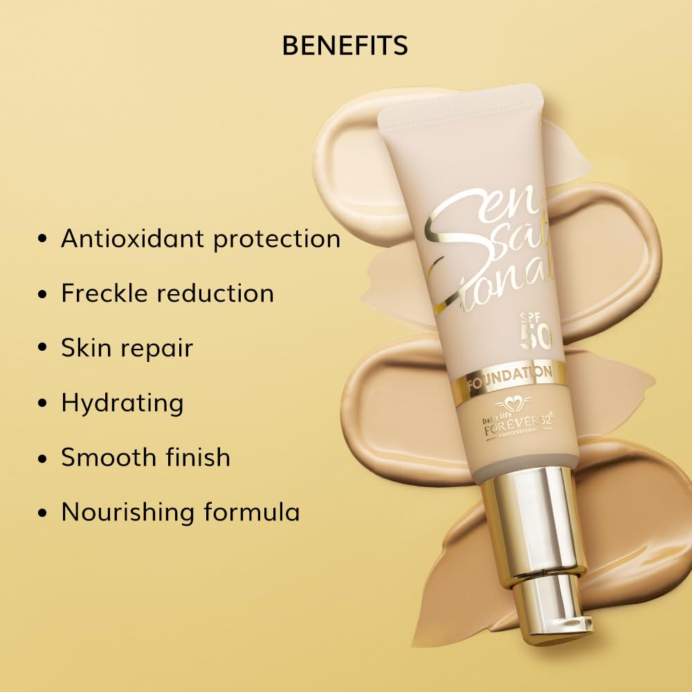 Daily Life Forever52 Sensational SPF 50+ Foundation (Khaki-07, 30ML) Enriched with Hyalorinic Acid. Niacinamide and Vitamin E| Upto 12Hrs Longlasting Radiant Finish