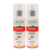 Jovees Herbal Sunscreen Fairness SPF 25 Lotion for Oily, Sensitive | Light Weight,Non Greasy, Quick Absorbing | Protects from Tanning & Uneven Skin Tone 100 ML (Pack of 2)