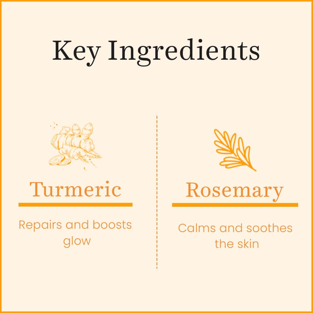 O3+ Vitamin C & Turmeric Glow Gel Cream for Women & Men Turmeric + Rosemary (50gm)