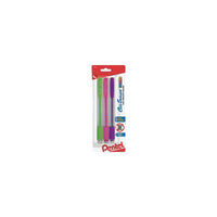 Pentel Clic Eraser Grip Retractable Eraser with Grip Fashion Barrel Colors 3-Pk