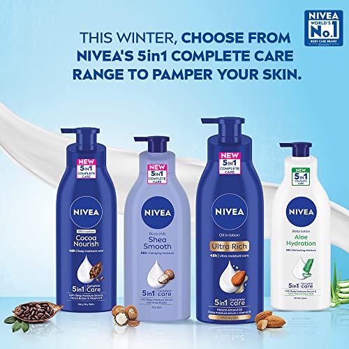NIVEA Aloe Hydration Body Lotion 600 ml | 48 H Moisturization | Refreshing Hydration | Non Sticky Feel | With Goodness of Aloe Vera For Instant Hydration In Summer | For Men & Women (Pack of 2)