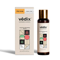 Vedix Praya Root Stimulating Ayurvedic Hair Oil | Hair Growth Oil With Neem + Lotus + Tea Tree - Customized Anti Hair Fall Control Oil - 100ml