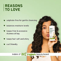 Plum Avocado & Argan Frizz Control Shampoo for curly, wavy, frizzy hair| With Argan Oil, Avocado Oil, Aloe Vera Extract | Reduces Frizz, Retains moisture, conditions strands (Pack of 2)