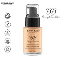 Seven Seas BB Gracefull Foundation | Aqua Nourishing for Face Makeup | Smooth Application | Full Coverage for Women, Pack of 2 (Skin-30ML)