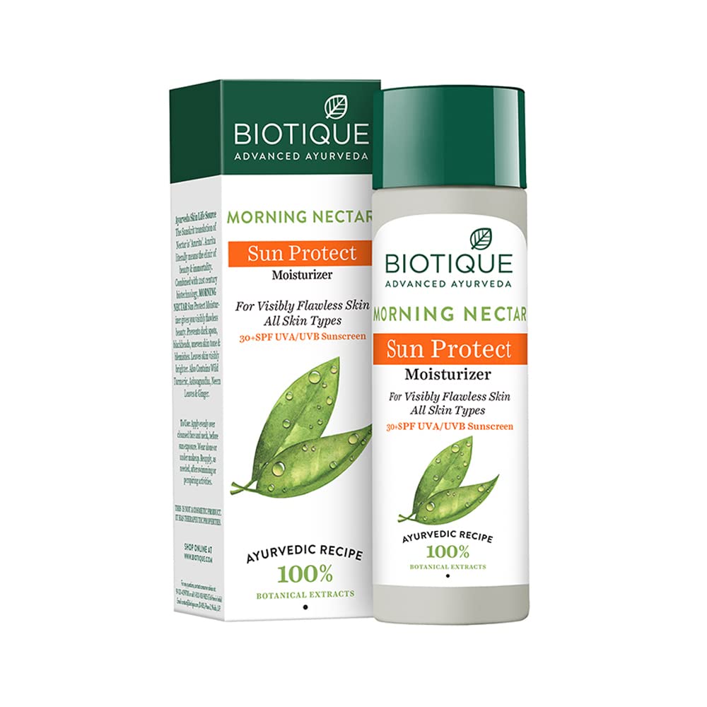 Biotique Travel Kit&Biotique Morning Nectar Sun Protect Moisturizer Lotion For Visibly Flawless Skin All Skin Types, 120 ml