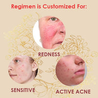 VebixProfessional Customized Regimen -Full Kit -Lotus AntiHairfall Shampoo & Neem Oil + Rose Face Toner + Hair Glow Serum + Hair Booster Serum & Kumkuma Brightening Face Oil -12.51 Fl.oz (Dry Hair)