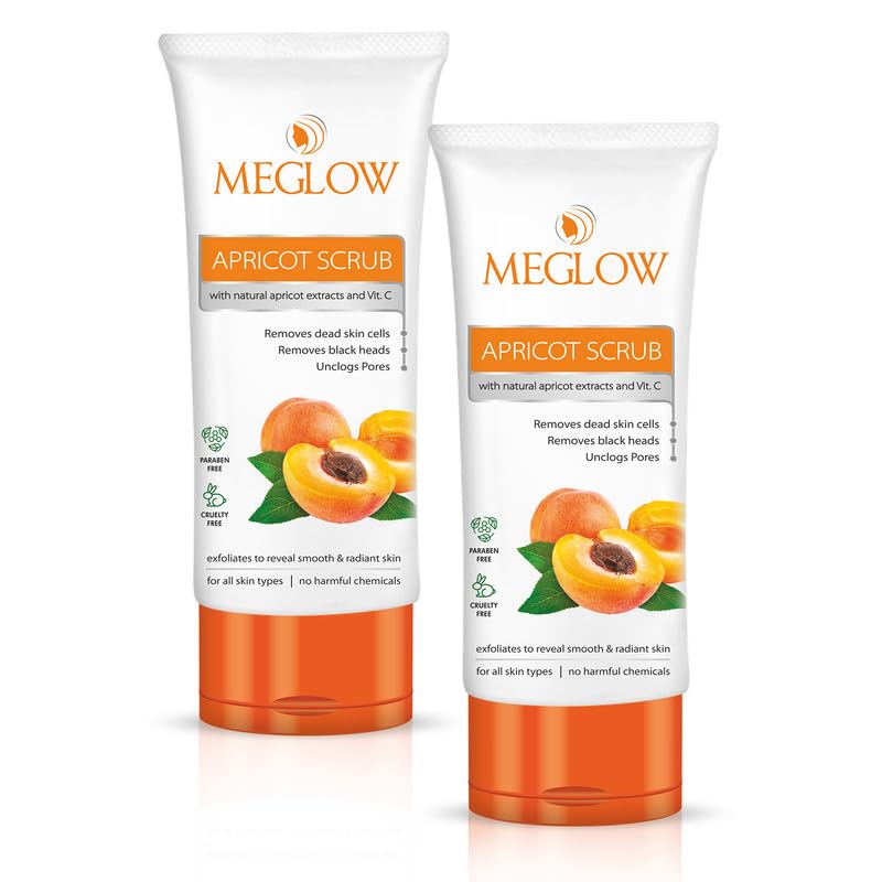 Apricot Scrub 70g | Gentle Exfoliation for Smooth, Radiant Skin | Deep Cleansing with Apricot & Walnut | Hydrating & Nourishing with Aloe Vera & Vitamin E Pack of 2 (70g each)
