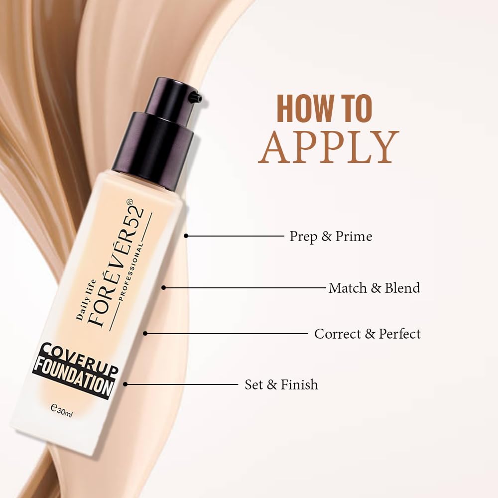 Forever52 Daily Life Coverup Matte Cream Full Coverage Foundation For All Skin Type(Desert-20.1, 30Ml)
