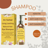 AV Herbal International Hair Dye Shampoo | Natural Black Hair Color | 3-in-1 Color, Cleanse & Nourish | 300ml (1)