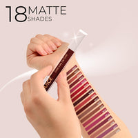 Juice Red Addict - M03 Kiss Sensation Lipstick & Plum Tart - M14 Color Luxe Liquid Lipstick with Goodness of Bio Retinol, & SPF 15 UV Protection