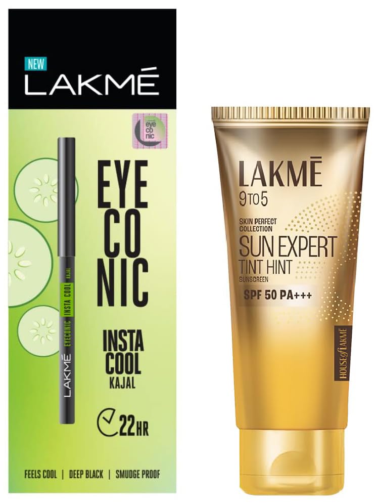 Lakmé Eyeconic Insta Cool Kajal & Lakmé Sun Expert