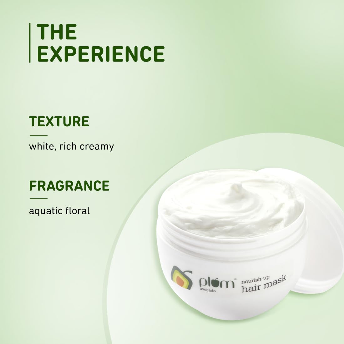 Plum Avocado NourishUp Hair Mask For FrizzFree Hair Contains Avocado Oil Argan Oil Shea Butter Hair Spa Treatment For Smooth Hair 100 Vegan, White, 250 gram