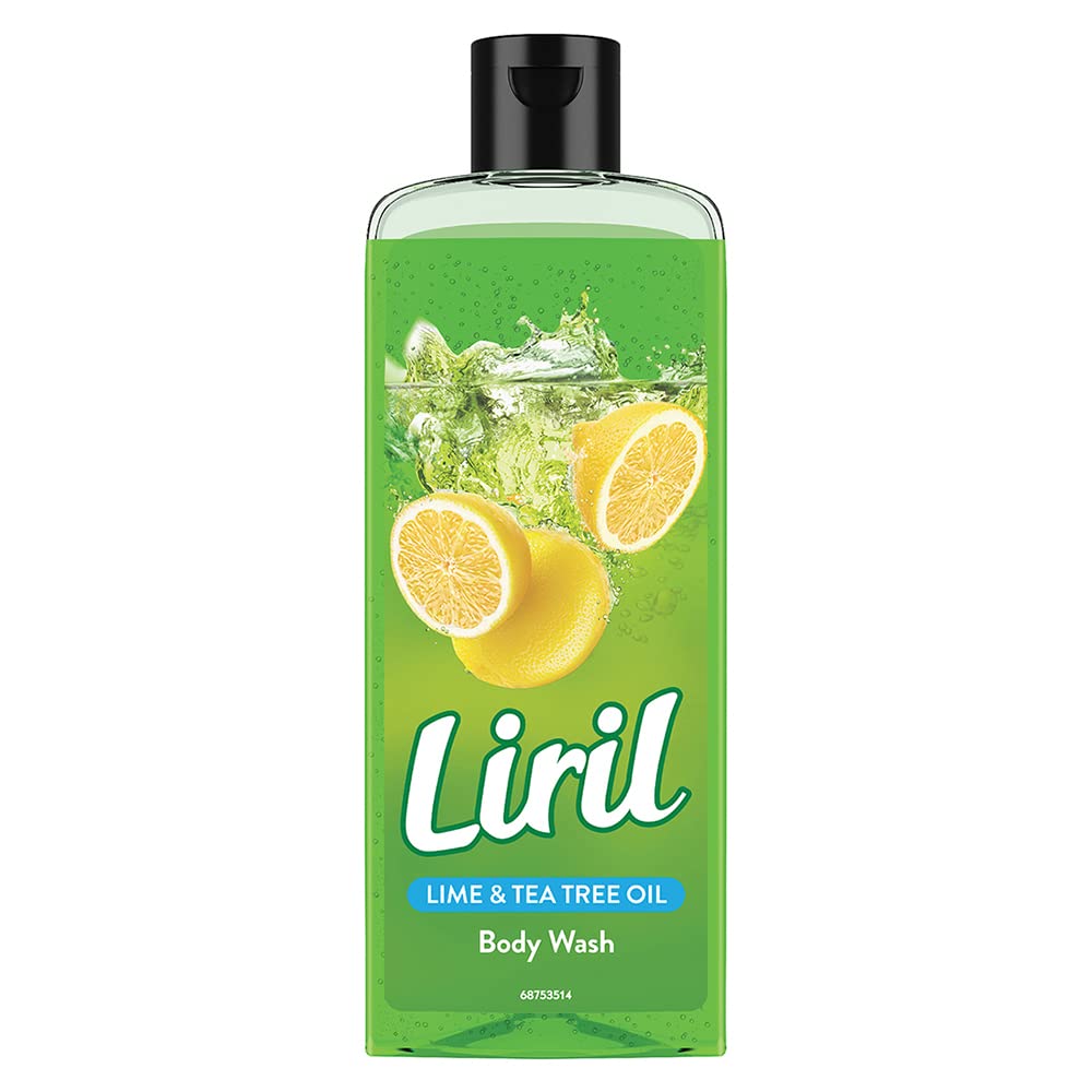 Liril Lime & Tea Tree Oil Soap 125 g (Pack of 6) & Liril Lemon and Tea Tree Oil Body Wash, 250ml