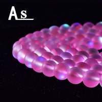 Asingeloo 38PCS 10mm Natural Pinkish Mystic Aura Quartz Gemstone Frosted Matte Titanium Round Loose Spacer Beads 15 inch Full Strand Crystal Healing Power Quartz Pink Mystic Aura