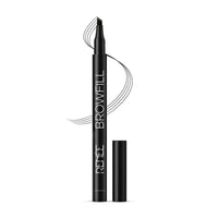 RENEE Browfill Eyebrow Pen - Black | Waterproof & Smudge-Proof | One Swipe Application | Micro Precision | Natural & Long-Lasting Finish | For Denser & Fuller Eyebrows | Easy to Use | Cruelty-Free