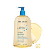Bioderma Atoderm Huile de douche Anti-iritation Cleaning Oil | 24hrs Hydration | Face and Body Moisturizer | Soothes Discomfort - Dry to Very Dry Sensitive Skin - 1 Ltr