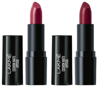 Lakmé Cushion Matte Lipstick, Burgundy Bloom, 4.5 g & Cushion Matte Lipstick, Plum Obsession, 4.5 g